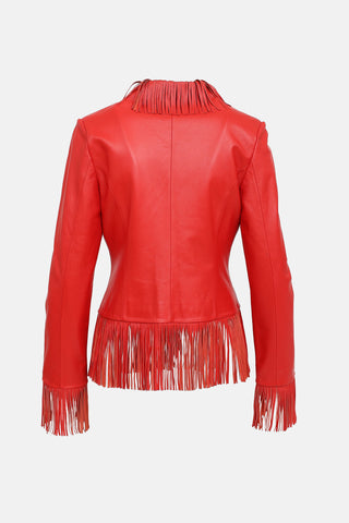 VSP Archive Fringe Trim Leather Jacket