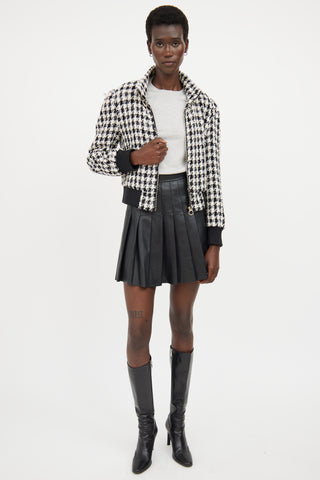 Generation Love Black & White Houndstooth Knit Jacket