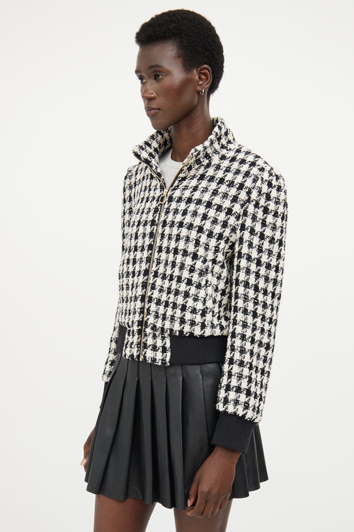 Generation Love Black & White Houndstooth Knit Jacket