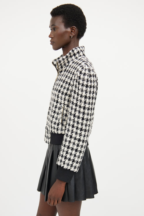 Generation Love Black & White Houndstooth Knit Jacket