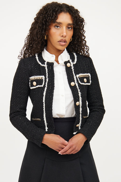 Generation Love Black & White Tweed Jacket