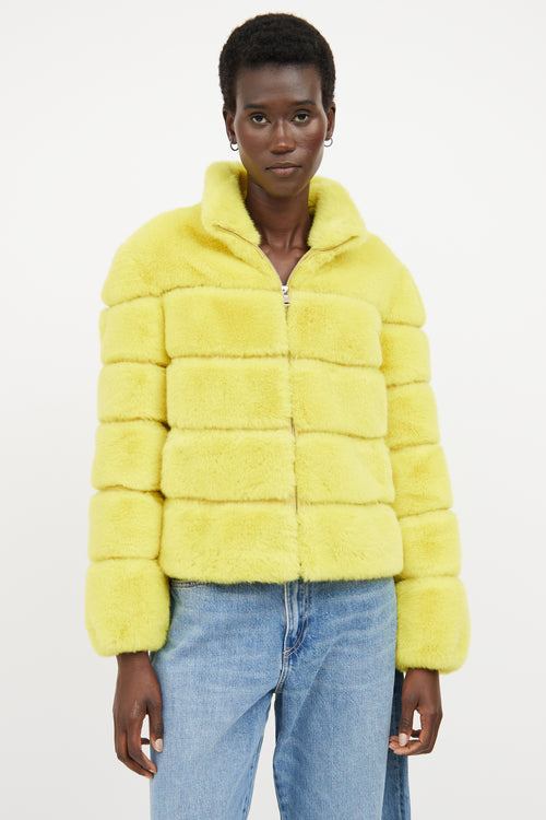 Generation Love Yellow Faux Fur Jacket