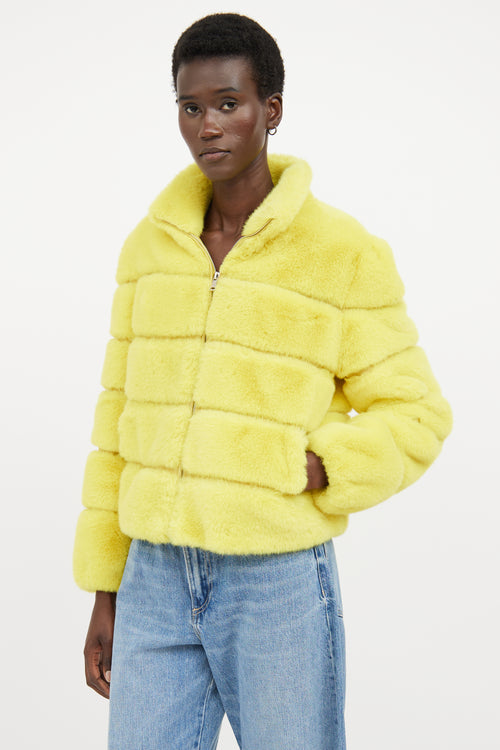 Generation Love Yellow Faux Fur Jacket