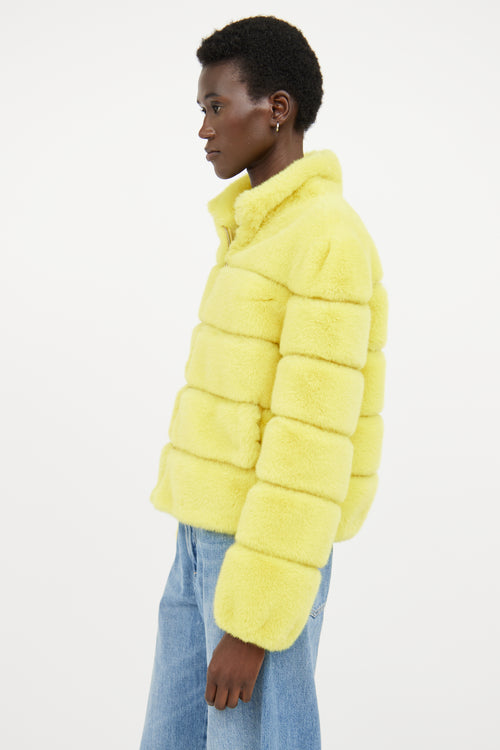 Generation Love Yellow Faux Fur Jacket