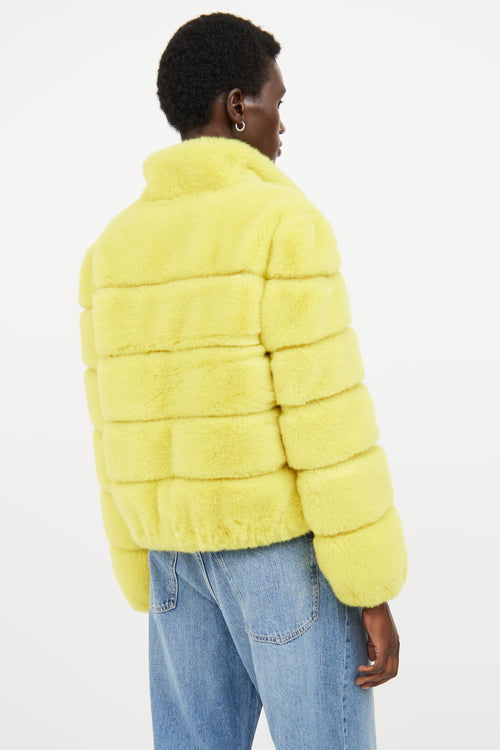 Generation Love Yellow Faux Fur Jacket