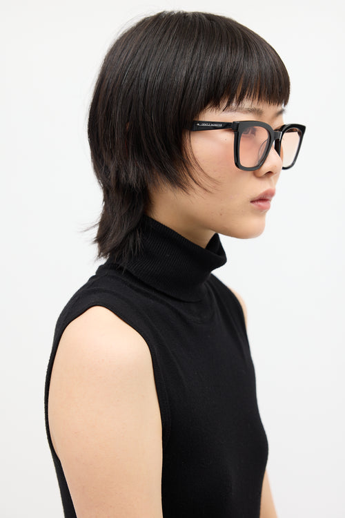 Gentle Monster Black & Brown Momati Square Sunglasses