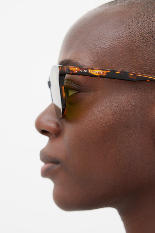 Gentle Monster Brown & Yellow Lang Sunglasses