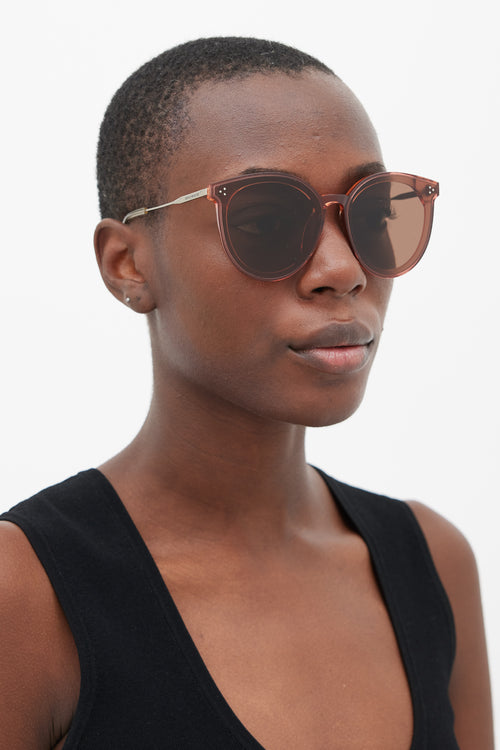 Gentle Monster Pink & Silver Jack Hi Circular Sunglasses