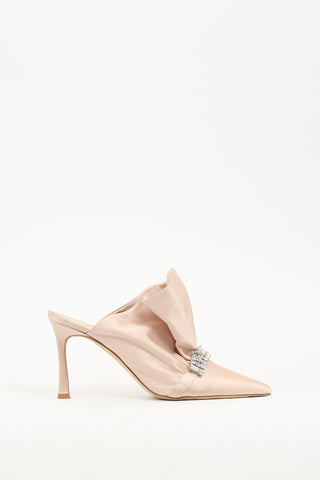 Ghazal Pink Satin Embellished Mule