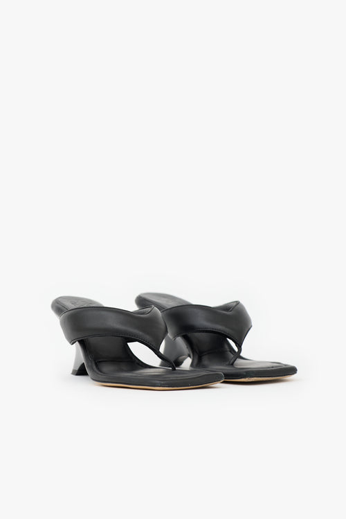 Gia Borghini Leather Square Toe Sandal