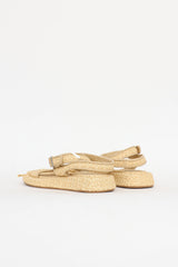 Gia/Rhw Raffia Cross Strap Sandal