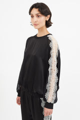 Giambattista Valli Black & White Lace Top