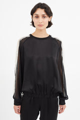 Giambattista Valli Black & White Lace Top