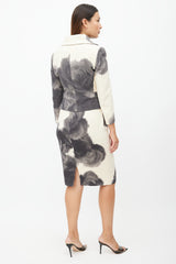 Giambattista Valli Cream & Grey Floral Two Piece Suit