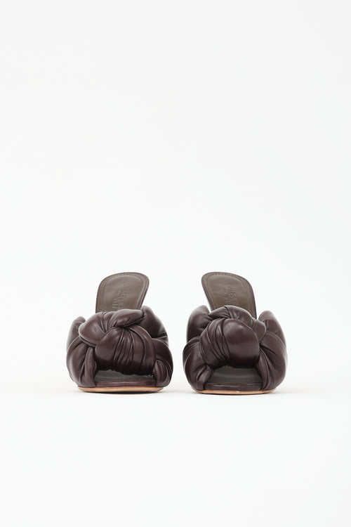 Giambattista Valli Leather Maxi Bow Mule
