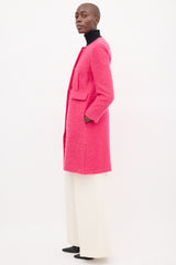 Giambattista Valli Pink Wool Tweed Coat