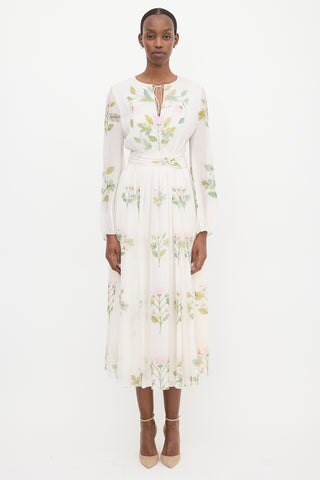 Giambattista Valli Silk Crepe Floral Maxi Dress