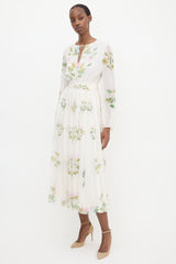 Giambattista Valli Silk Crepe Floral Maxi Dress