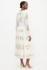 Giambattista Valli Silk Crepe Floral Maxi Dress