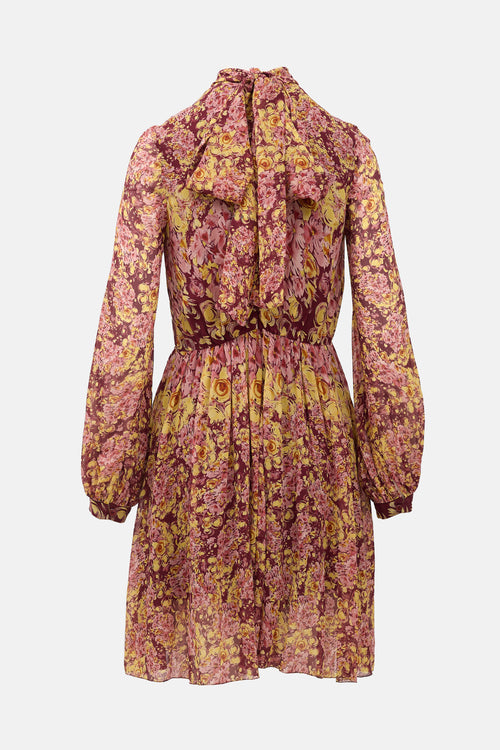 Giambattista Valli Silk Floral Dress