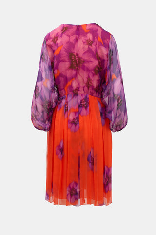 Giambattista Valli Silk Floral Dress