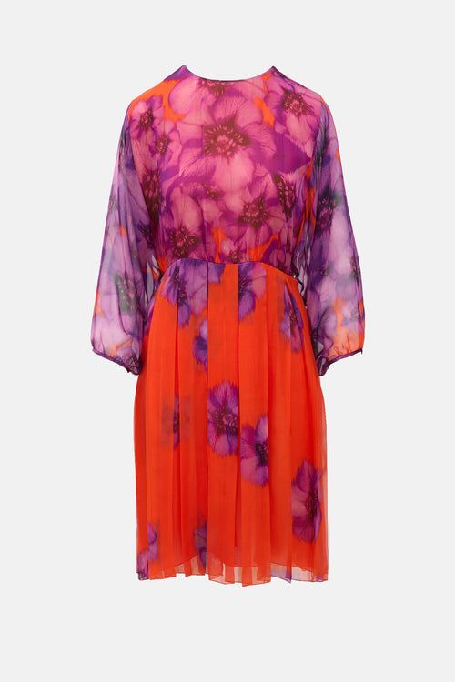Giambattista Valli Silk Floral Dress