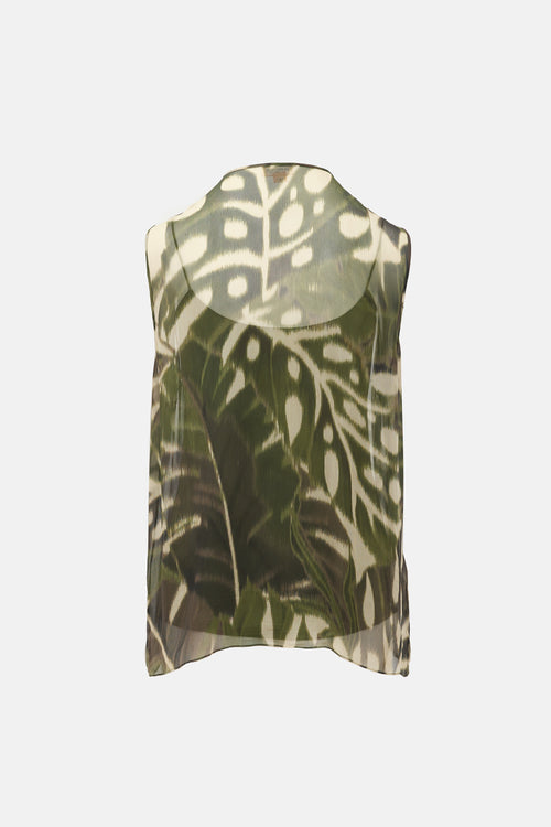 Giambattista Valli Silk Printed Blouse