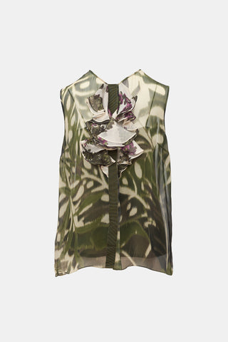 Giambattista Valli Silk Printed Blouse