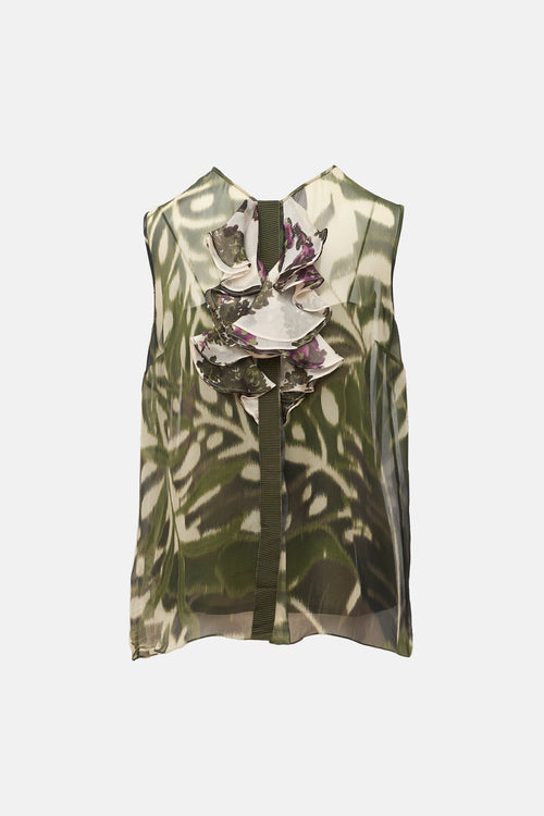 Giambattista Valli Silk Printed Blouse