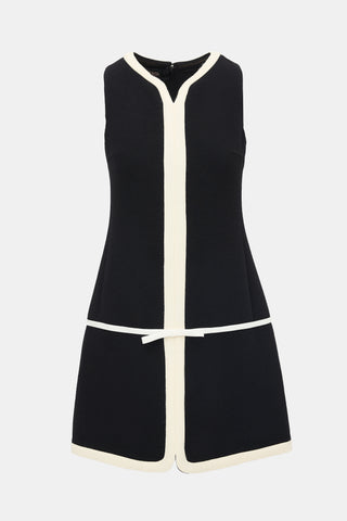 Giambattista Valli Wool Trimmed Shift Dress