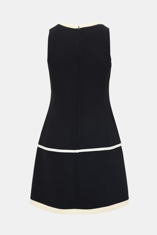 Giambattista Valli Wool Trimmed Shift Dress