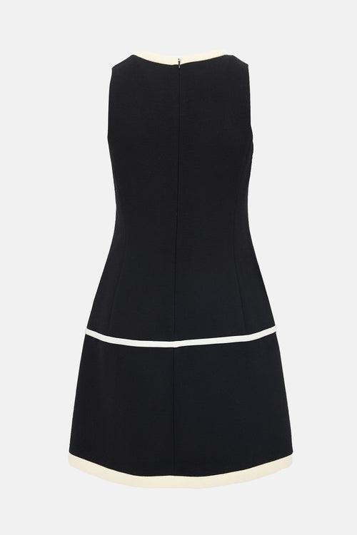 Giambattista Valli Wool Trimmed Shift Dress