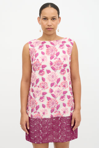 Giambattista Valli Floral Jacquard Shift Dress