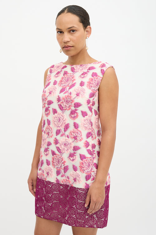 Giambattista Valli Floral Jacquard Shift Dress
