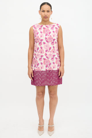 Giambattista Valli Floral Jacquard Shift Dress