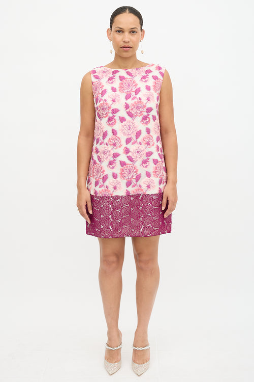 Giambattista Valli Floral Jacquard Shift Dress