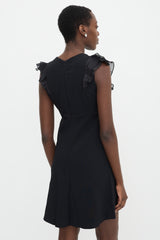 Giambattista Valli Ruffled Lace Panelled Dress