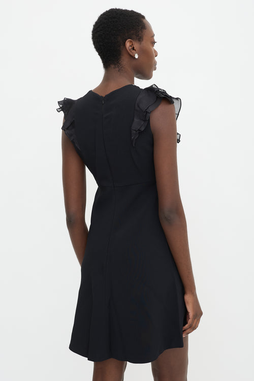 Giambattista Valli Ruffled Lace Panelled Dress