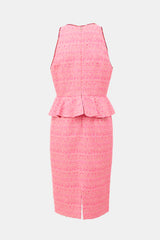 Giambattista Valli Tweed Peplum Midi Dress