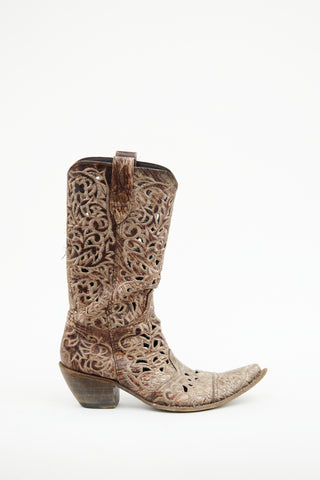 Gianni Barbato Western Cut Out Boot
