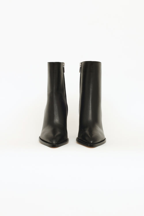 Gianvito Rossi Black Leather Heel Boots