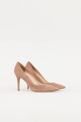 Gianvito Rossi Praline Suede Pump