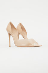 Gianvito Rossi Beige Bree Patent Rubber Heel