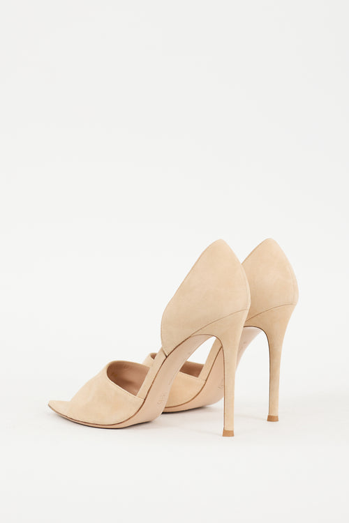 Gianvito Rossi Beige Suede Bree Sandal