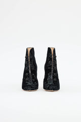 Gianvito Rossi Velvet Floral Booties