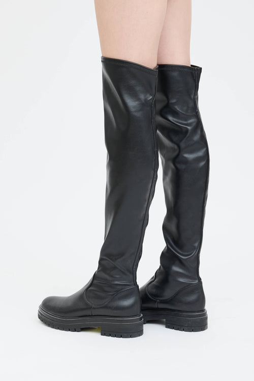 Gianvito Rossi Mardsen Leather Knee High Boot