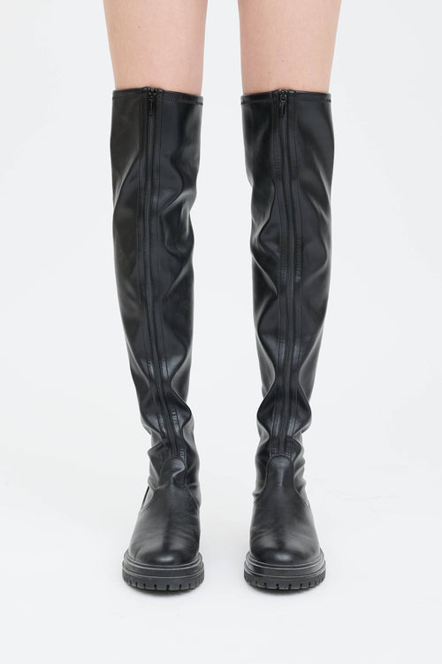Gianvito Rossi Mardsen Leather Knee High Boot