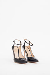 Gianvito Rossi Black Patent Ankle Pump