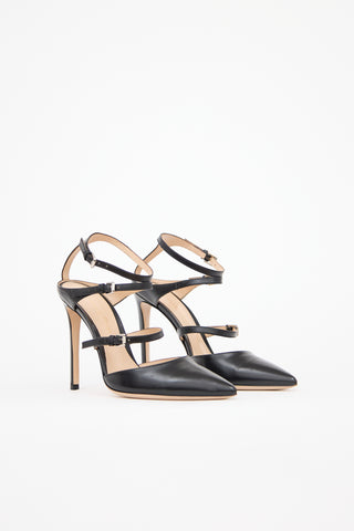 Gianvito Rossi Leather Carey Heel