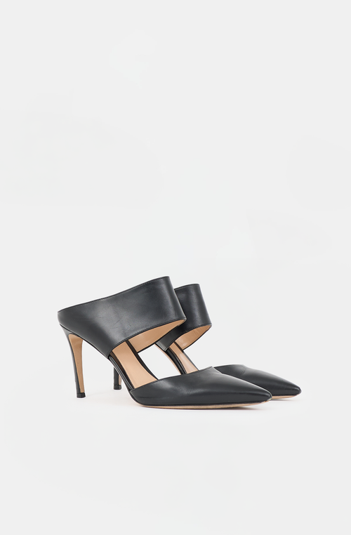 Gianvito Rossi Leather Cutout Mule